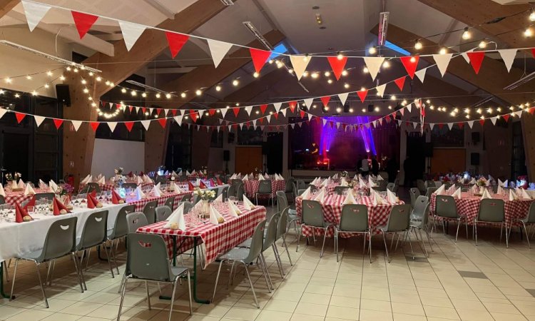 Location matériel et mise en place du plafond pour un anniversaire. 